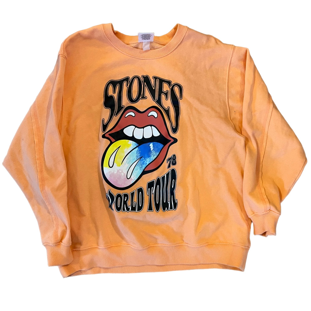 Rolling Stones 2022 Tongue Graphic “Stones ’78 World Tour” Band Sweatshirt